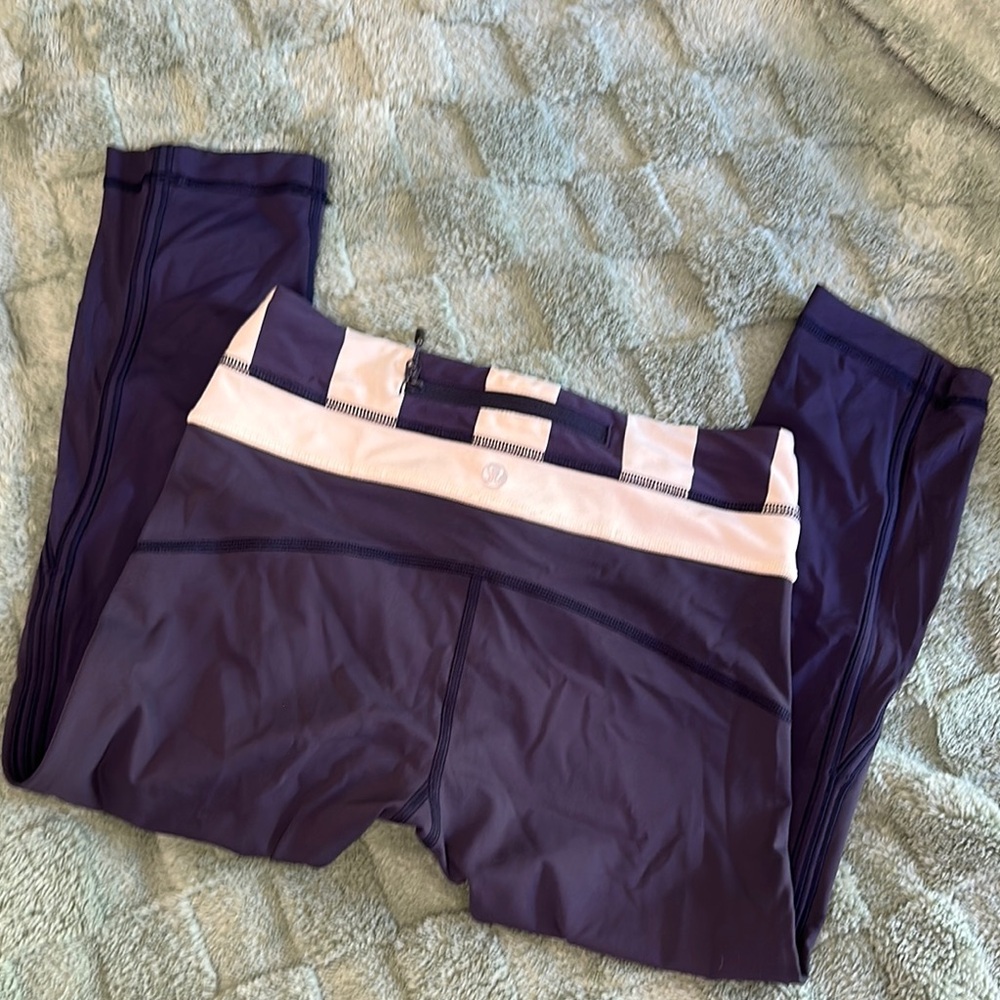 Lululemon Up The Pace Crop Leggings Cadet Blue 19"